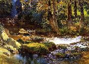 Frederick Arthur Bridgman River Landscape with Deer Sweden oil painting artist